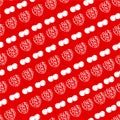 Cherries and love wording Ã¢â¬ÅLOVEÃ¢â¬Â create heart shape form seamless pattern diagonal repeat Design for fashion ,fabric wallpaper